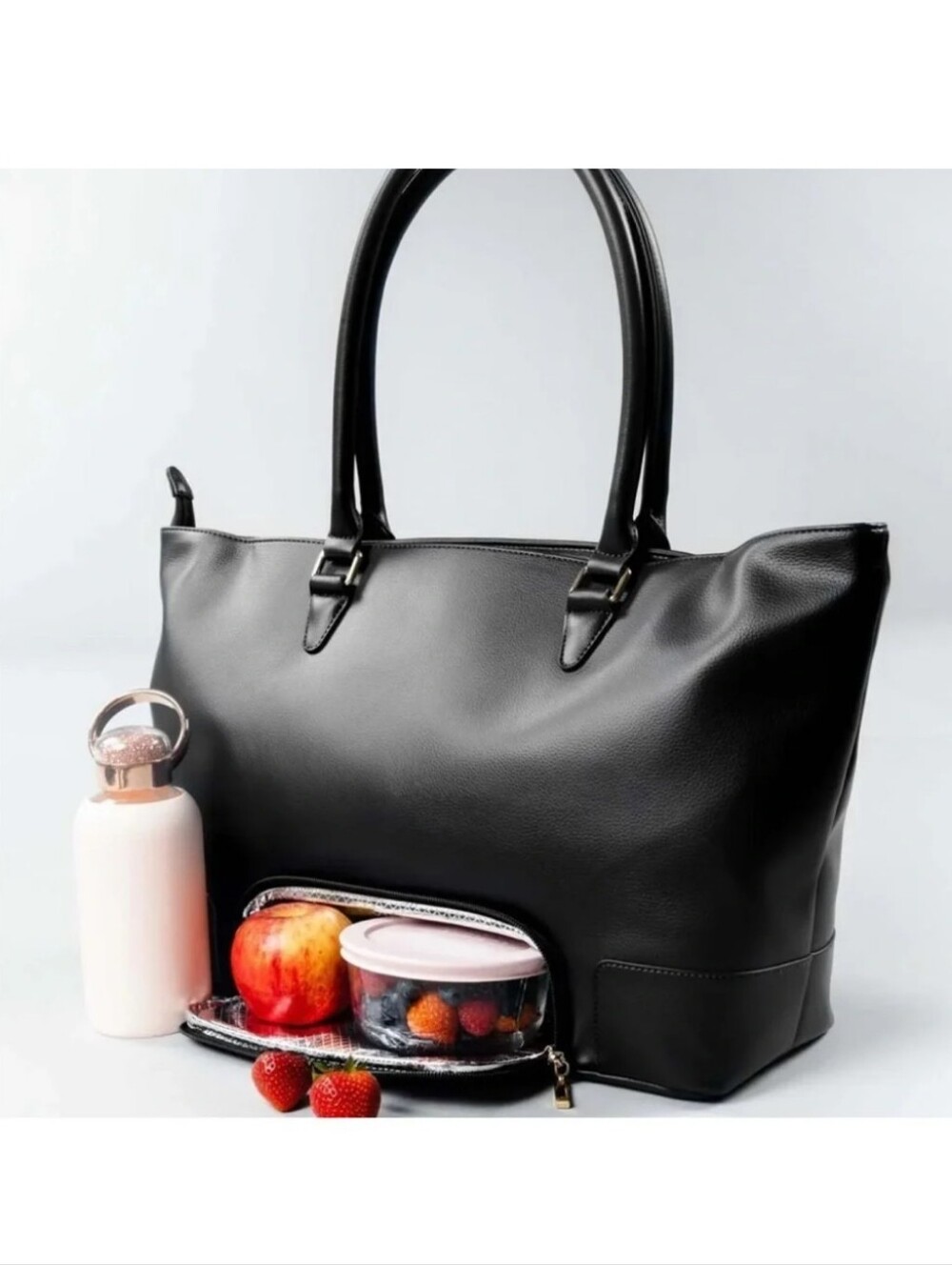 Buffbunny Collection Game Changer Tote Bag Large Black Day Bag Diaper Bag Work